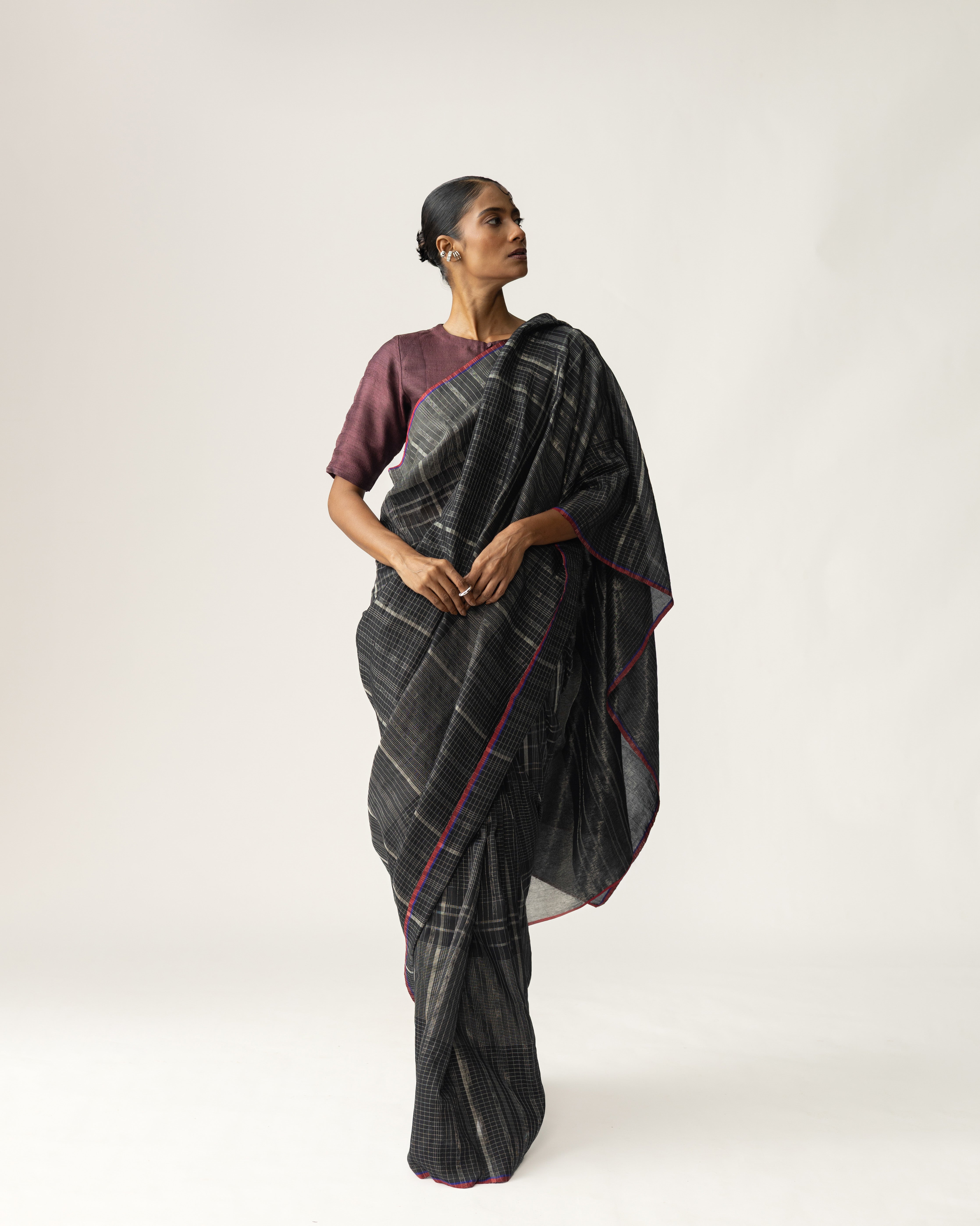 Shoonyata Checks Saree