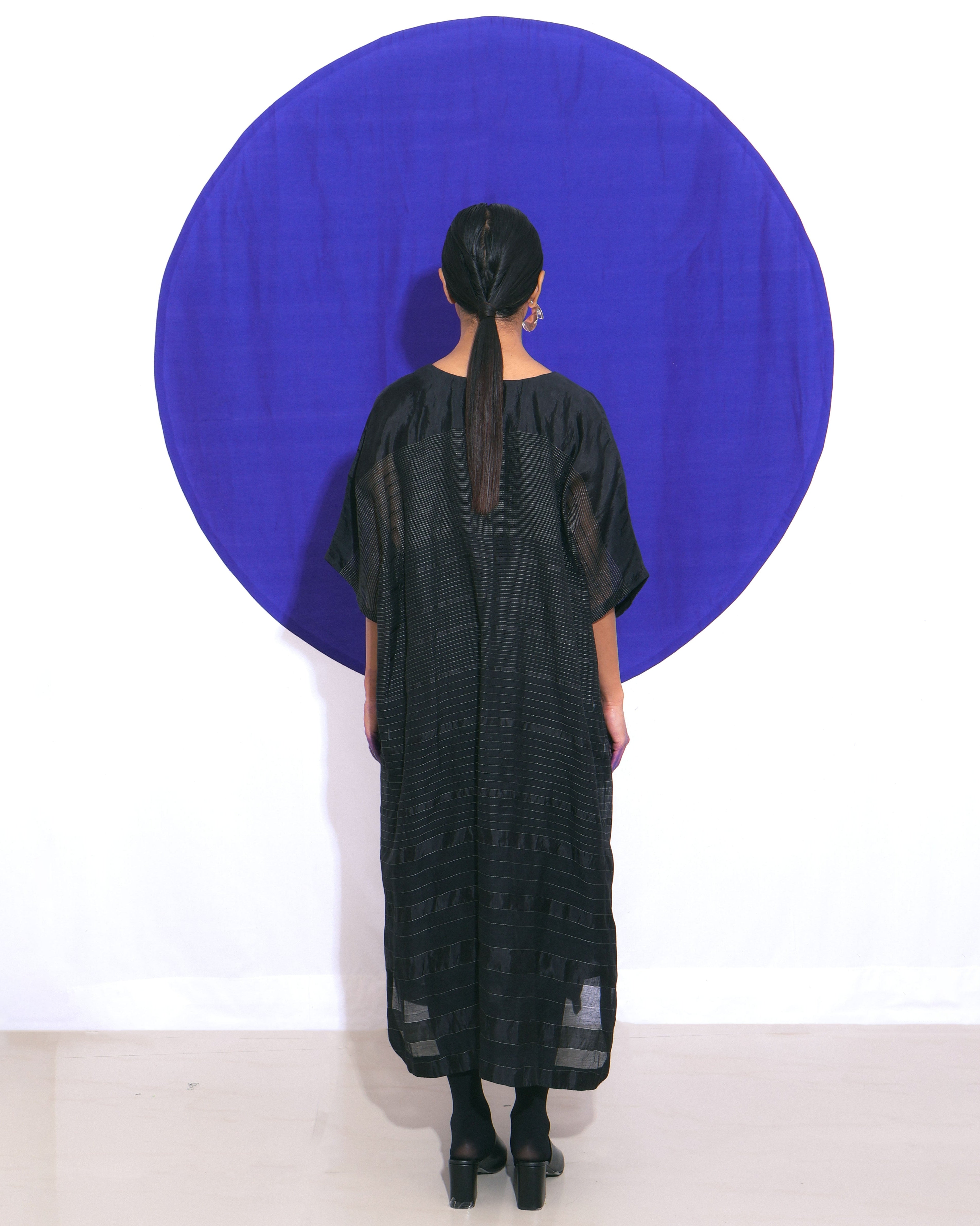 Shoonyata Gradient Striped Sheer Kaftan
