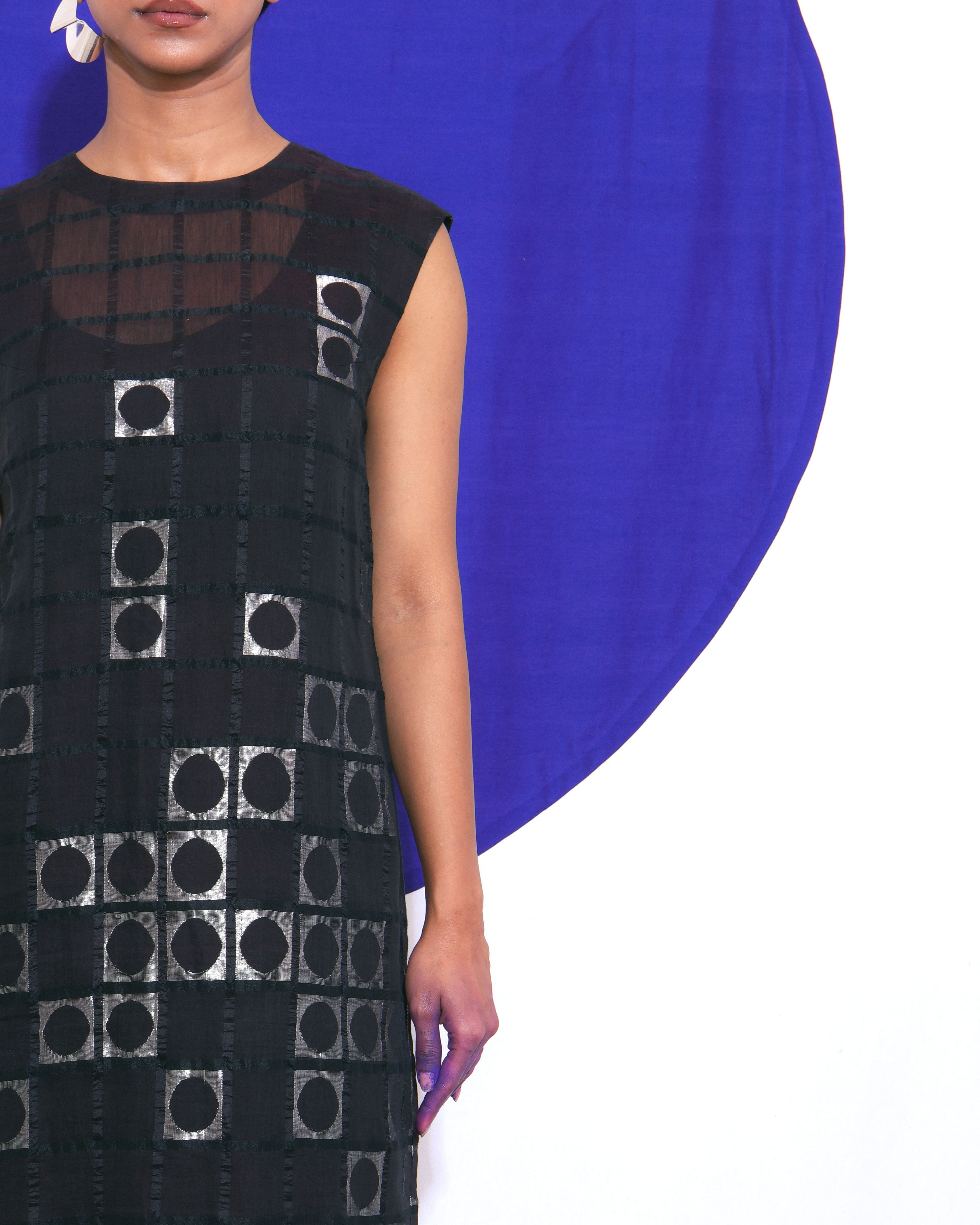 Shoonyata Reverse Circle Sheer Sleeveless Dress