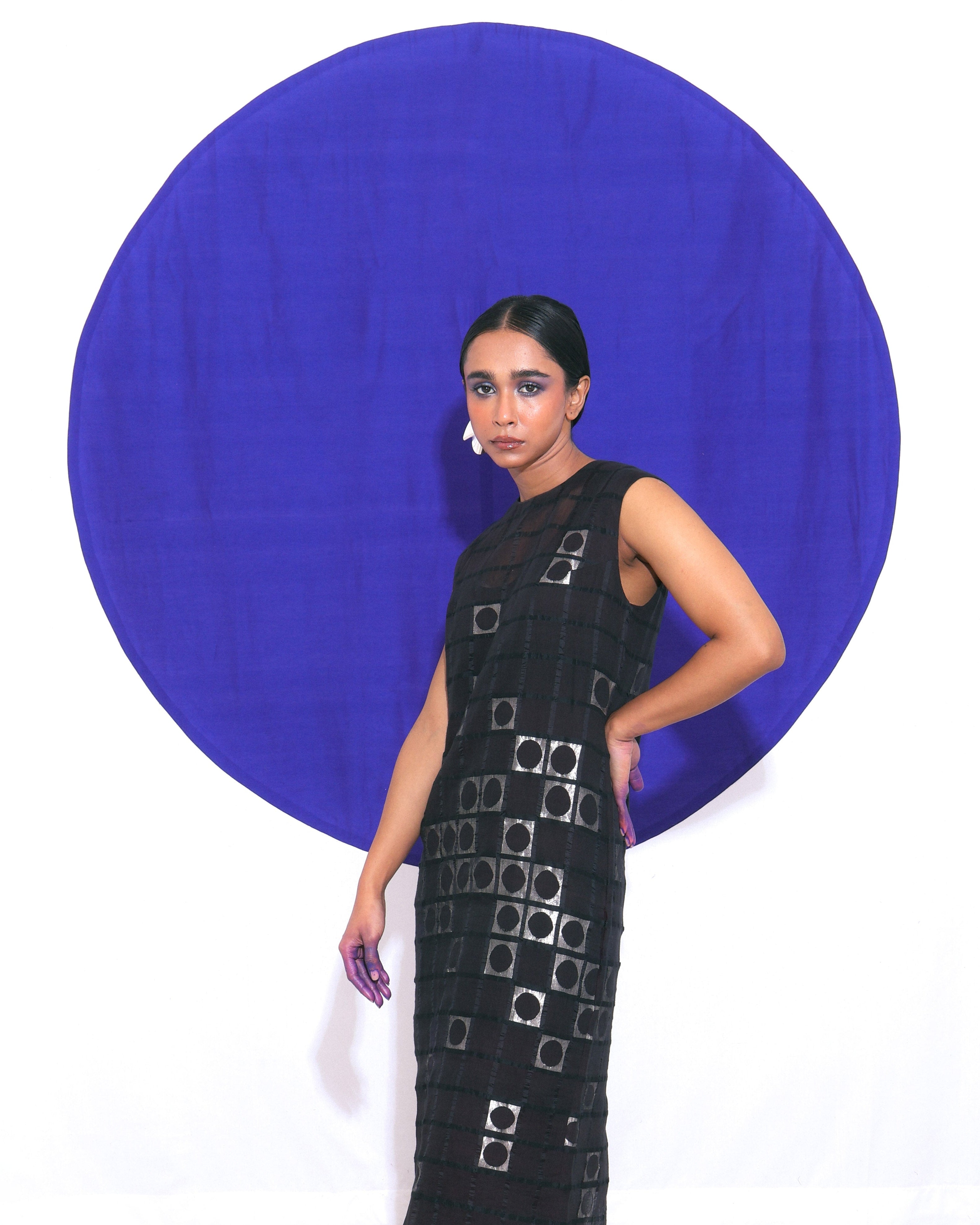 Shoonyata Reverse Circle Sheer Sleeveless Dress
