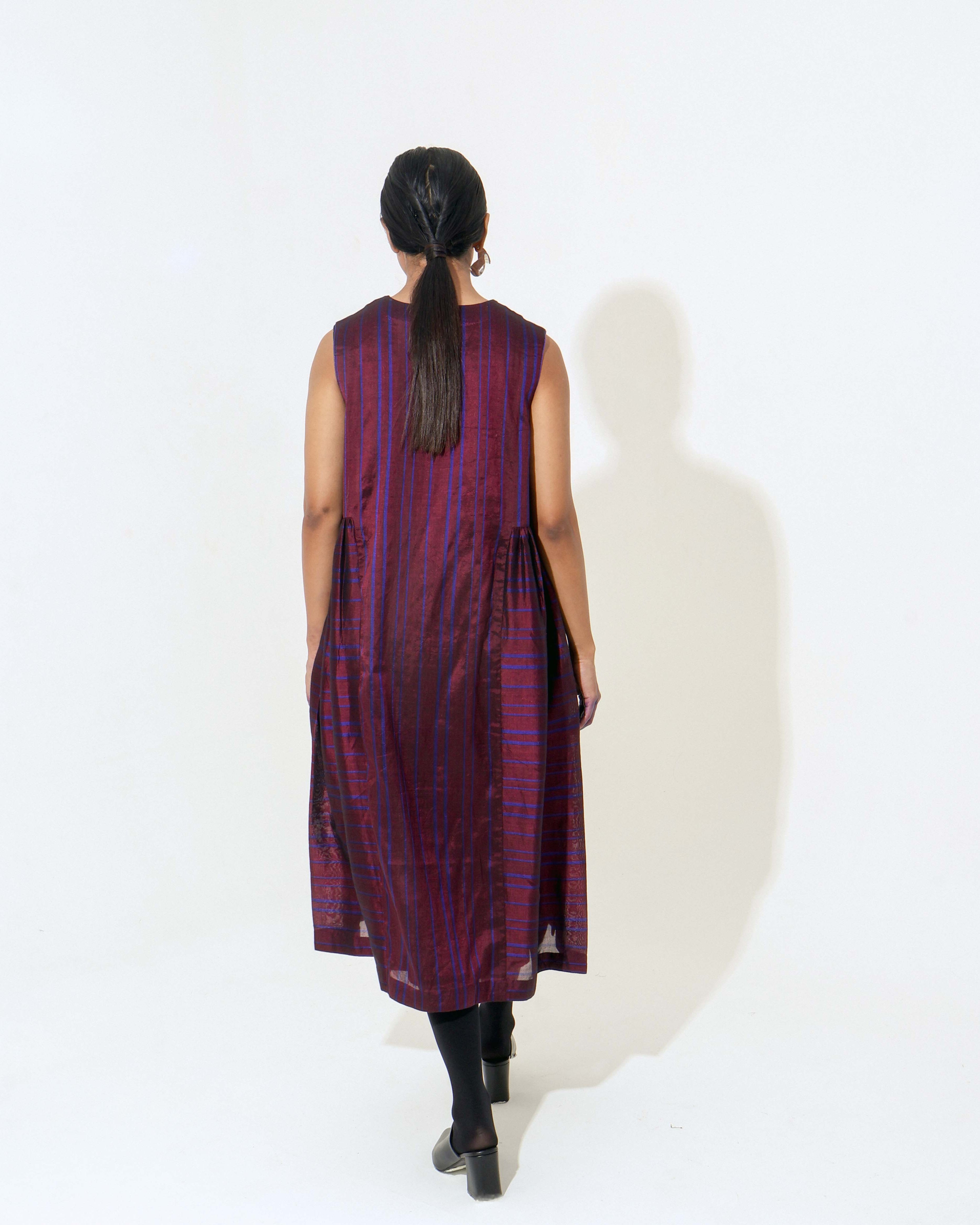 Shoonyata Side Gathered Sleeveless Dress