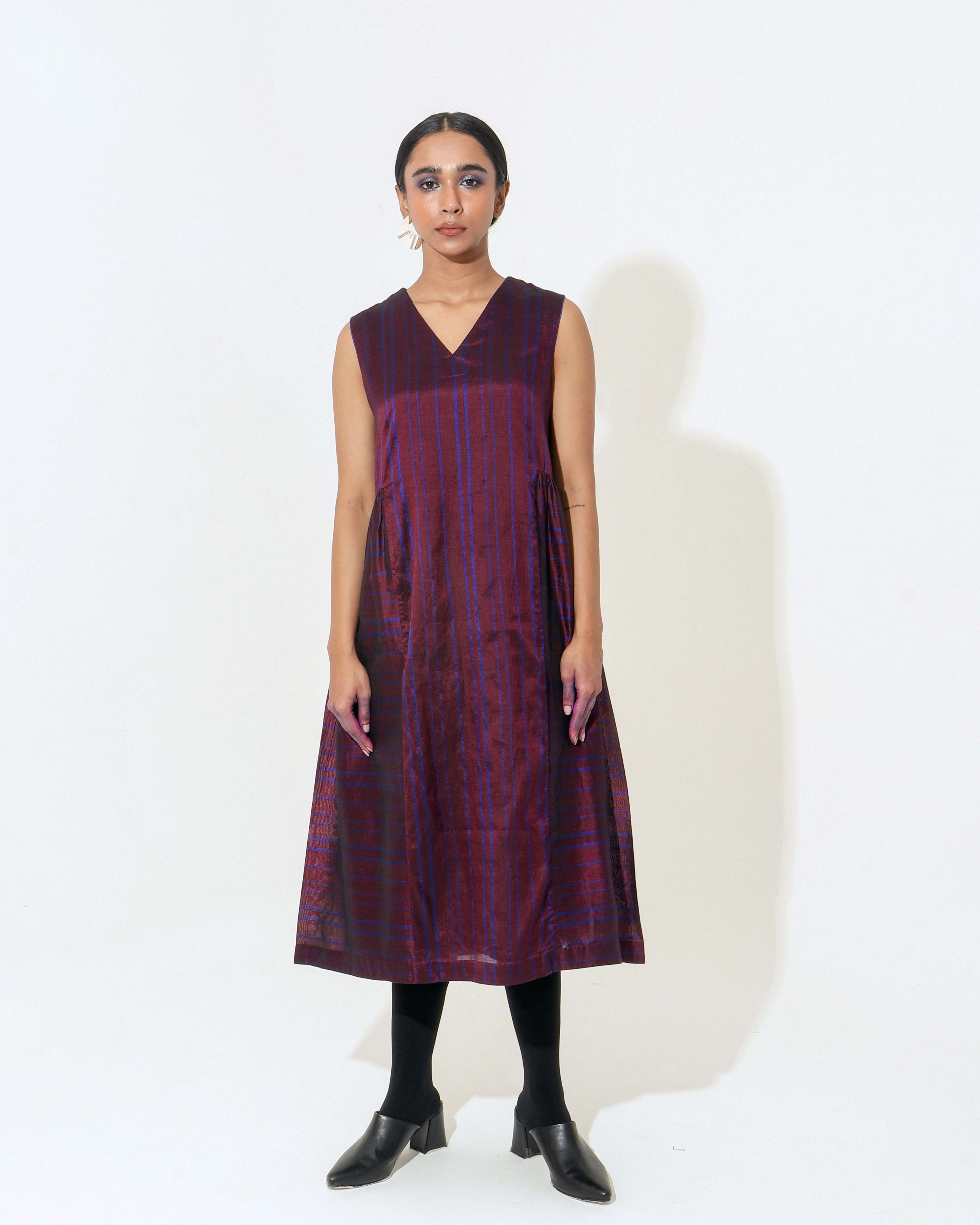 Shoonyata Side Gathered Sleeveless Dress