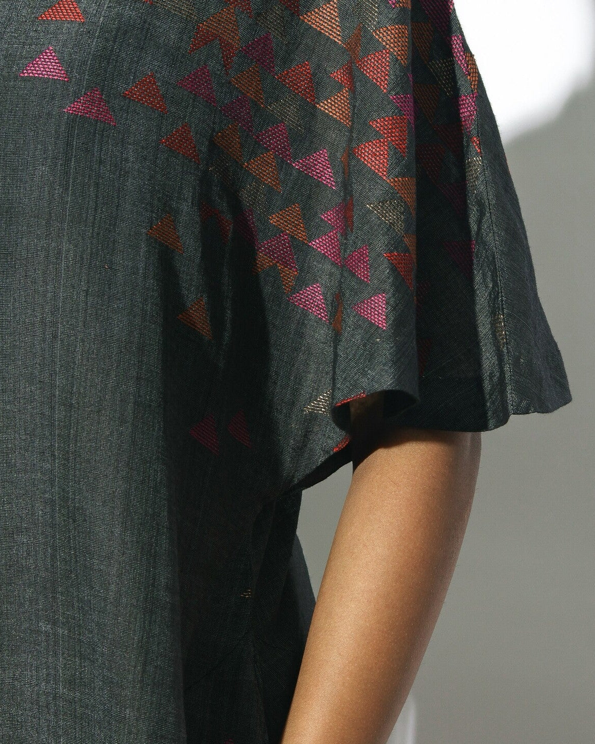 Stardust Drop Shoulder Mandarin Dress