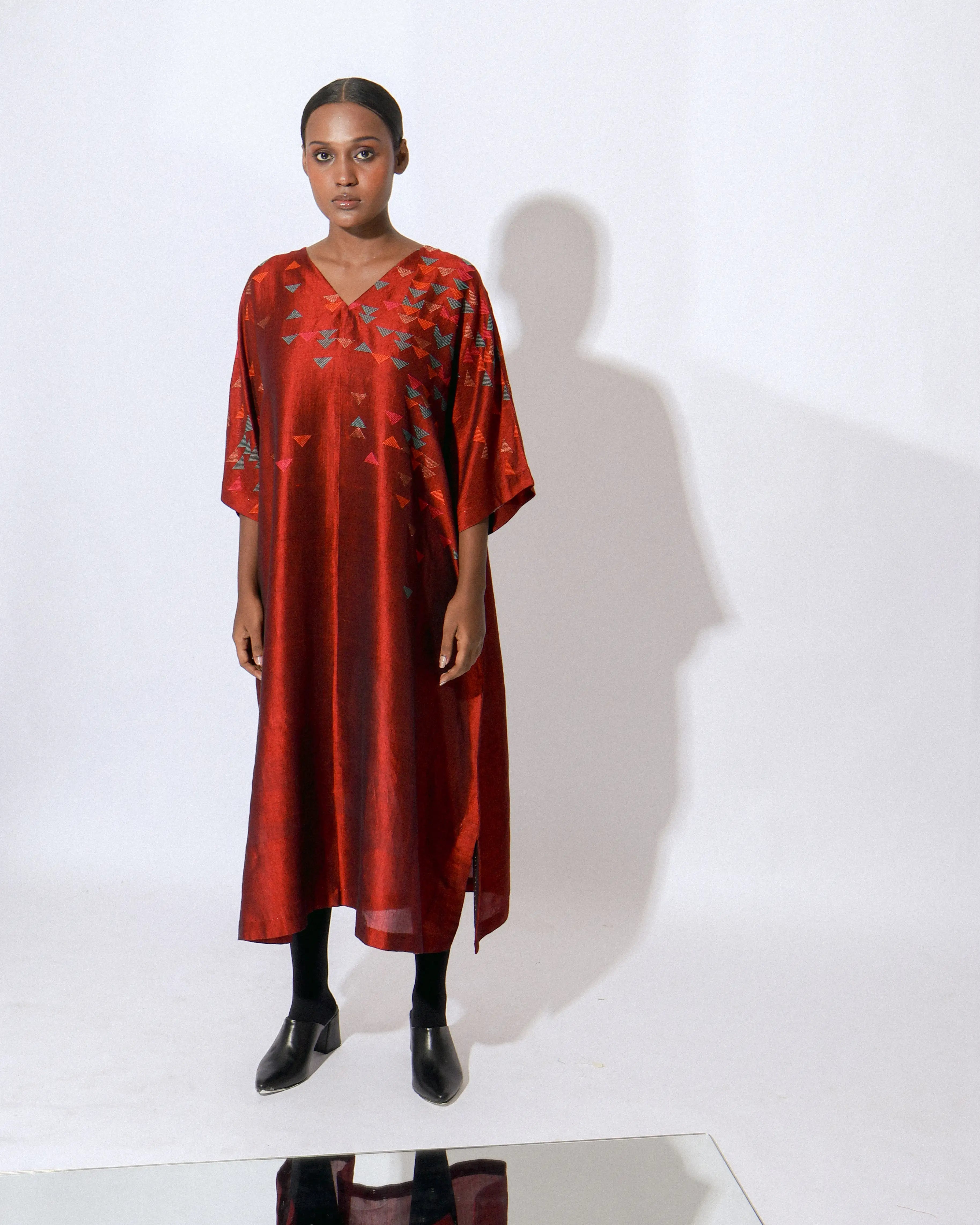 Stardust Ruby V-Neck Kaftan