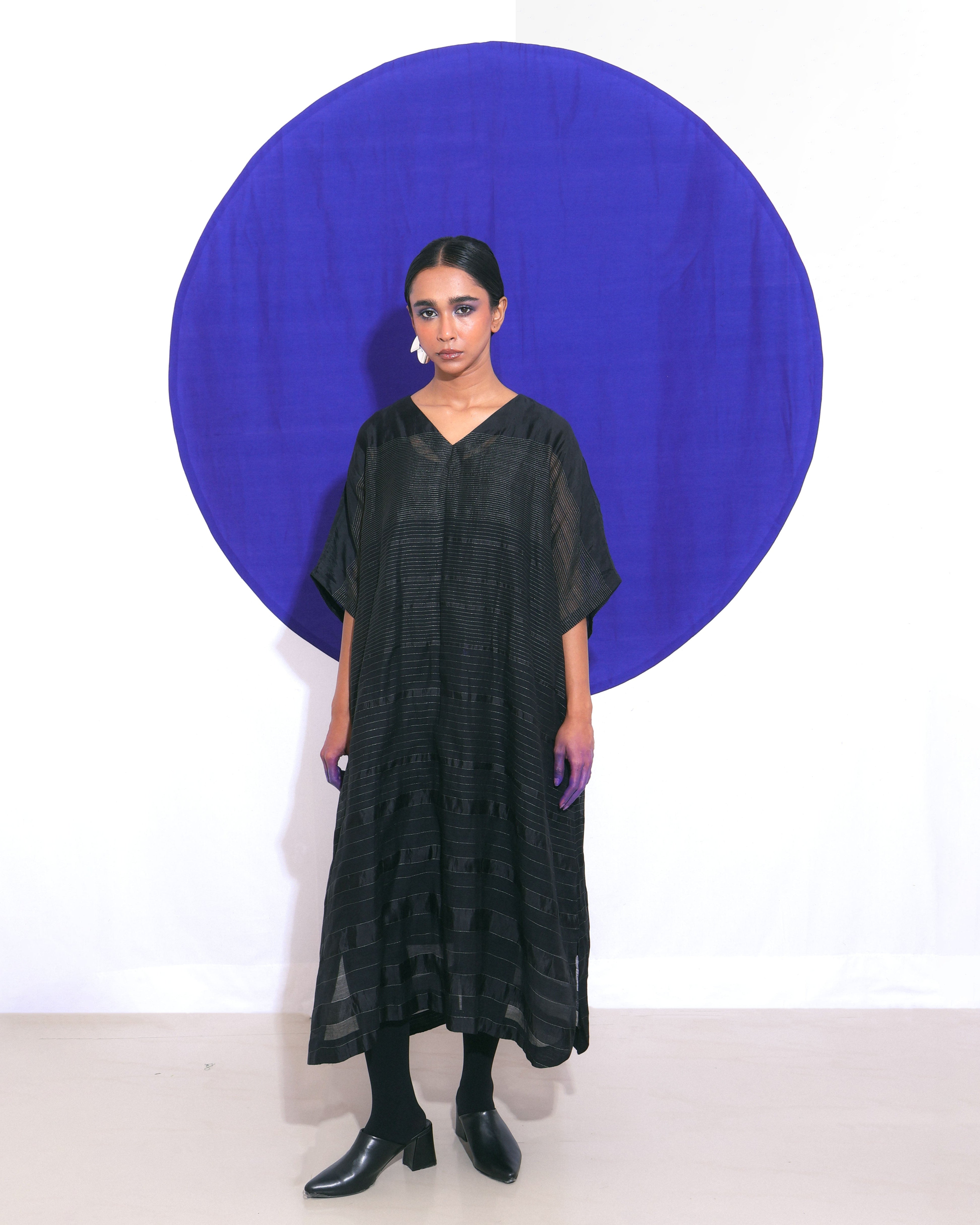 Shoonyata Gradient Striped Sheer Kaftan