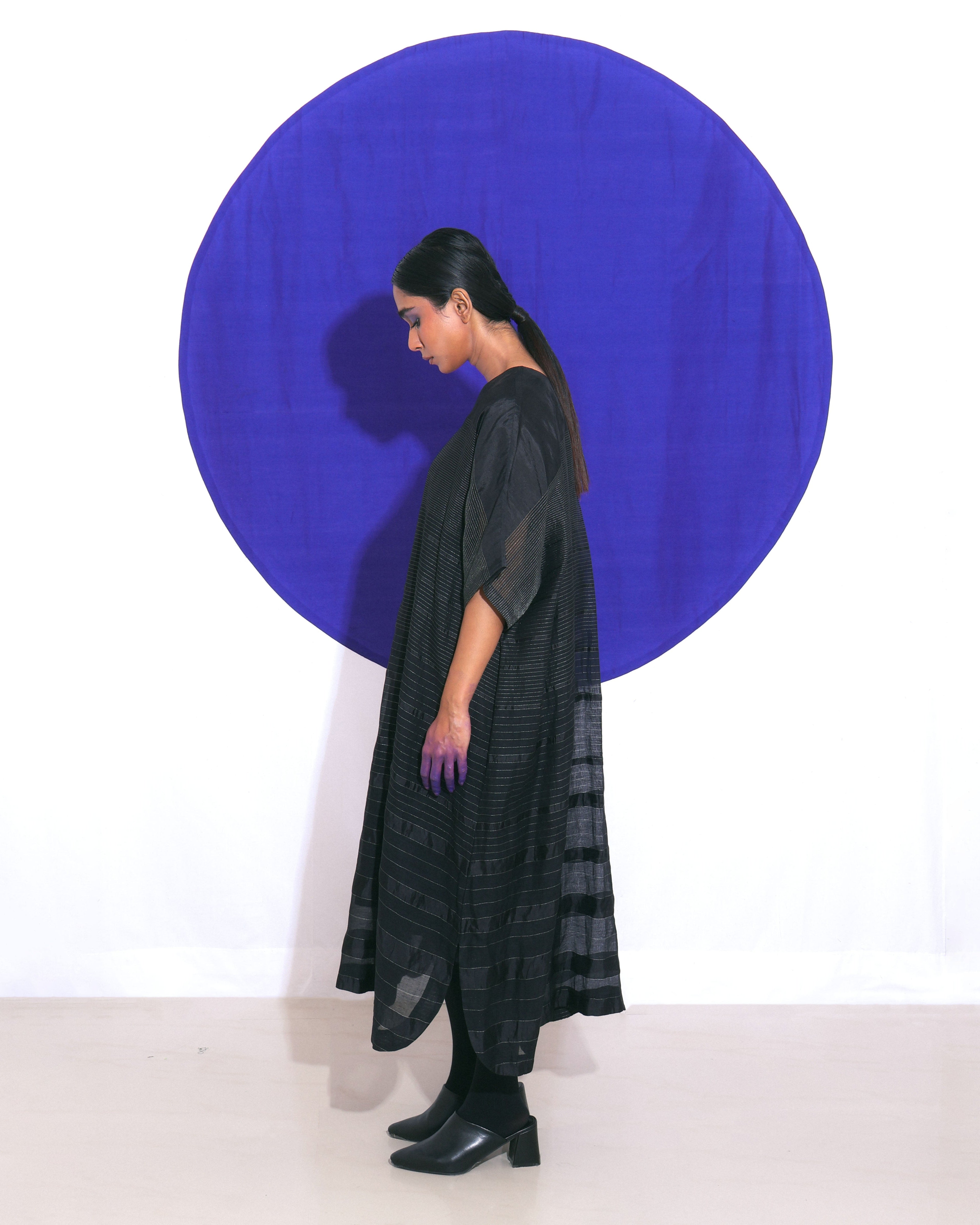 Shoonyata Gradient Striped Sheer Kaftan