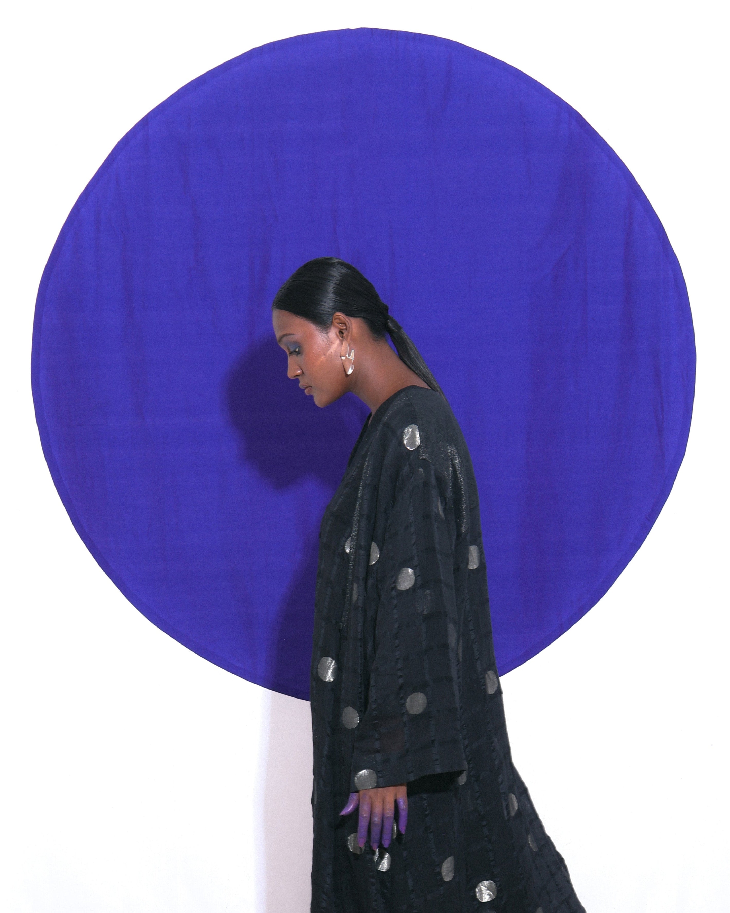 Shoonyata Polka Dots Sheer Choga Overlay