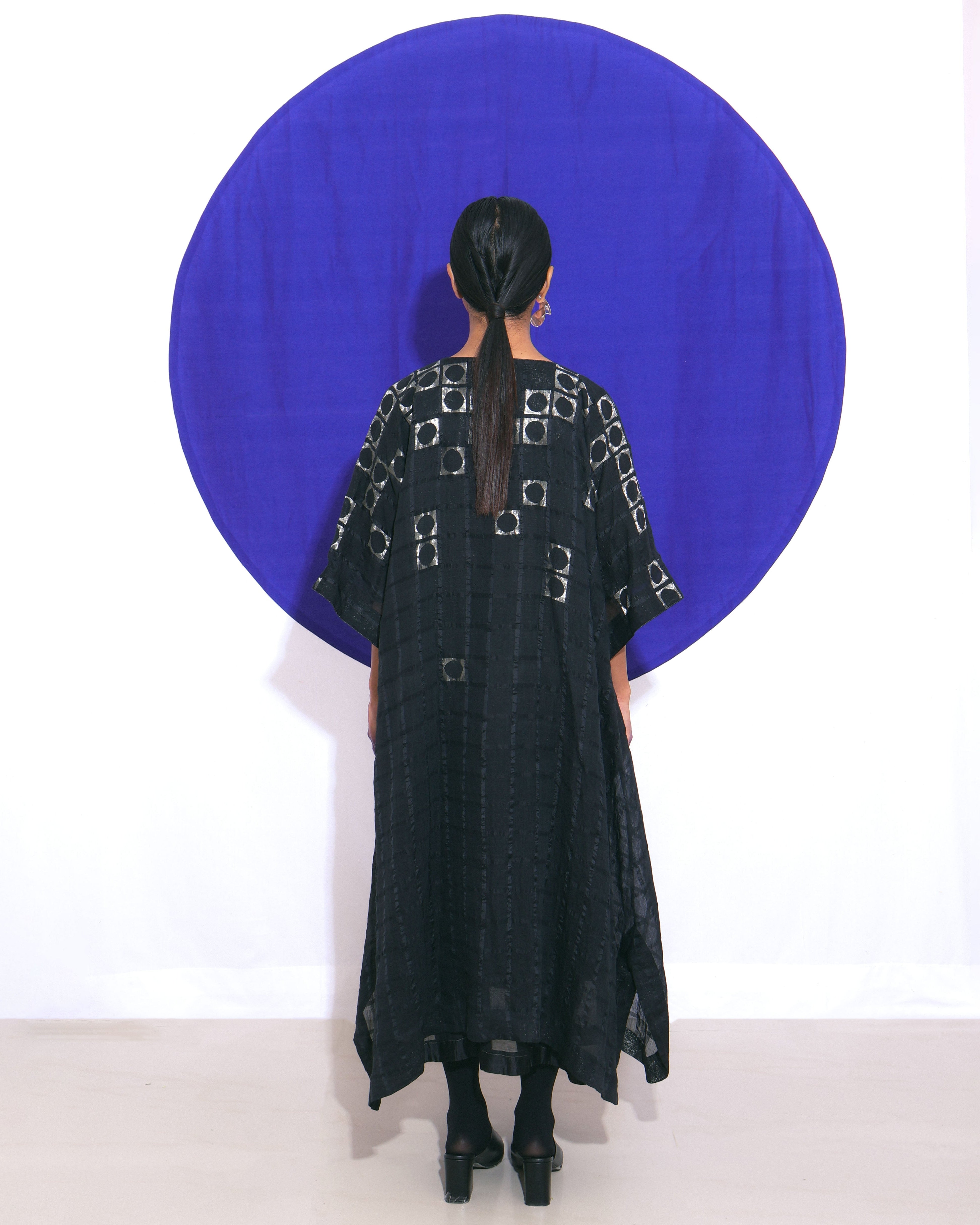 Shoonyata Reverse Circle Sheer Kimono Overlay