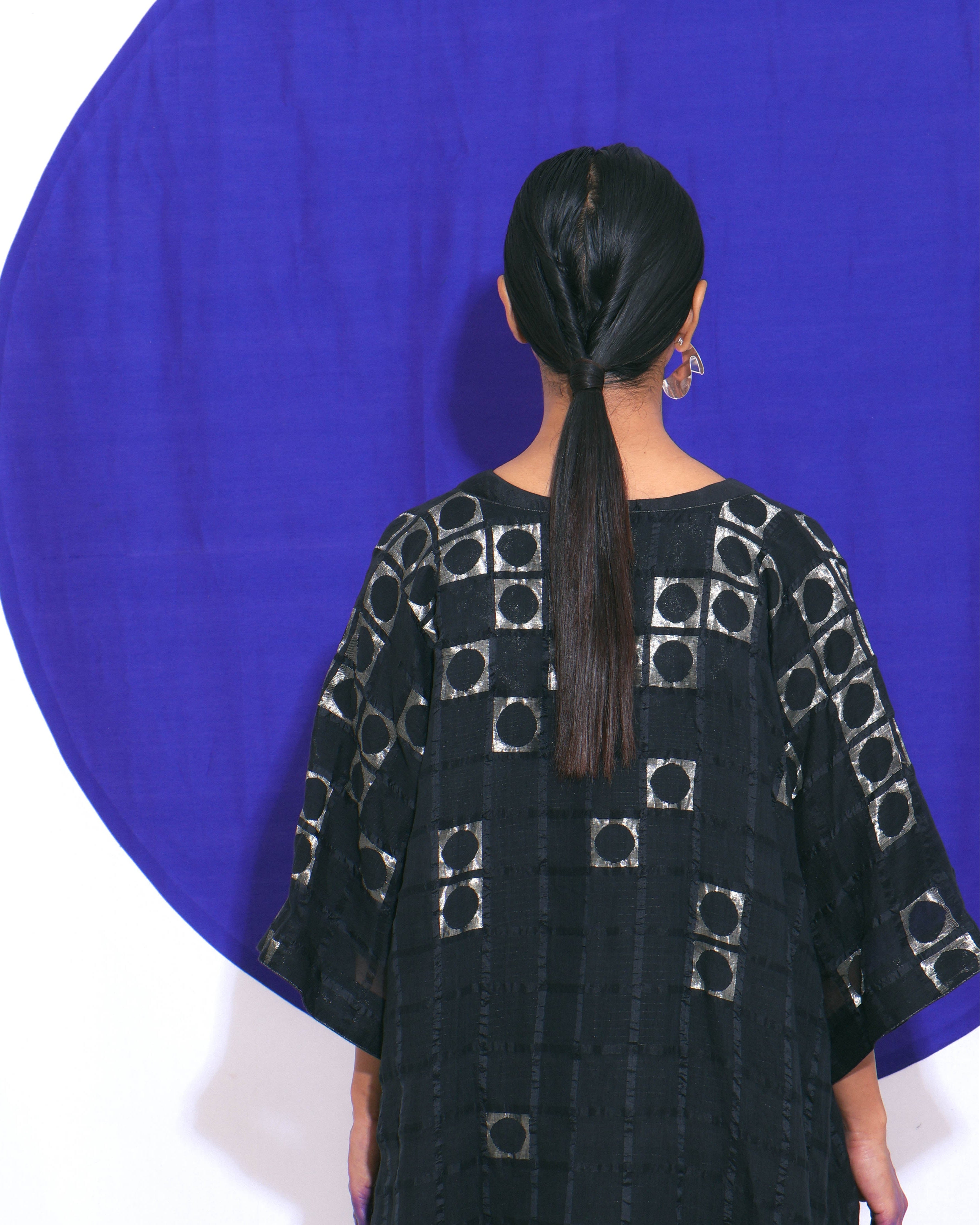 Shoonyata Reverse Circle Sheer Kimono Overlay