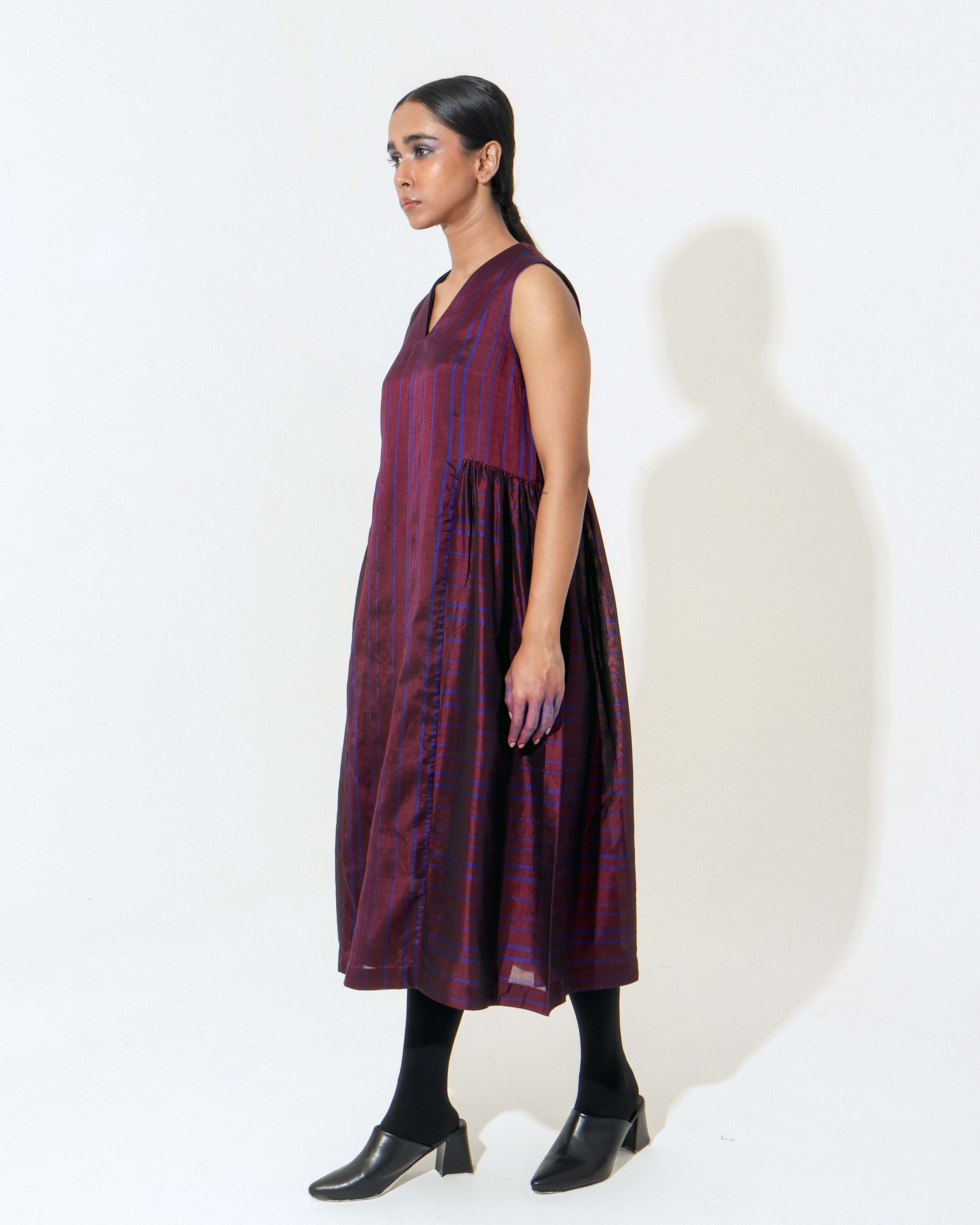 Shoonyata Side Gathered Sleeveless Dress