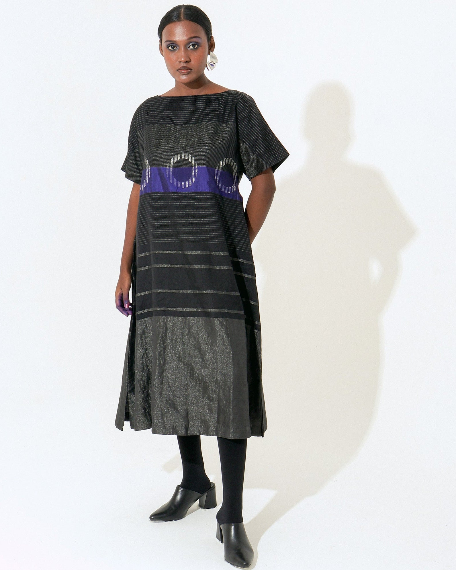 Shoonyata Striped Circle A-line Dress