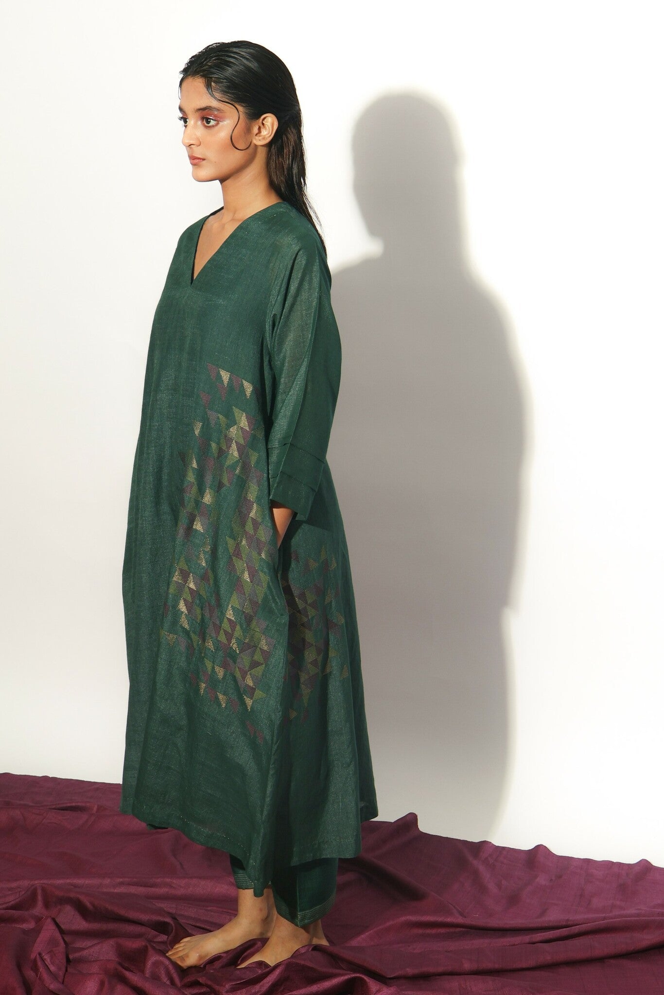 Stardust V Neck A Line Dress