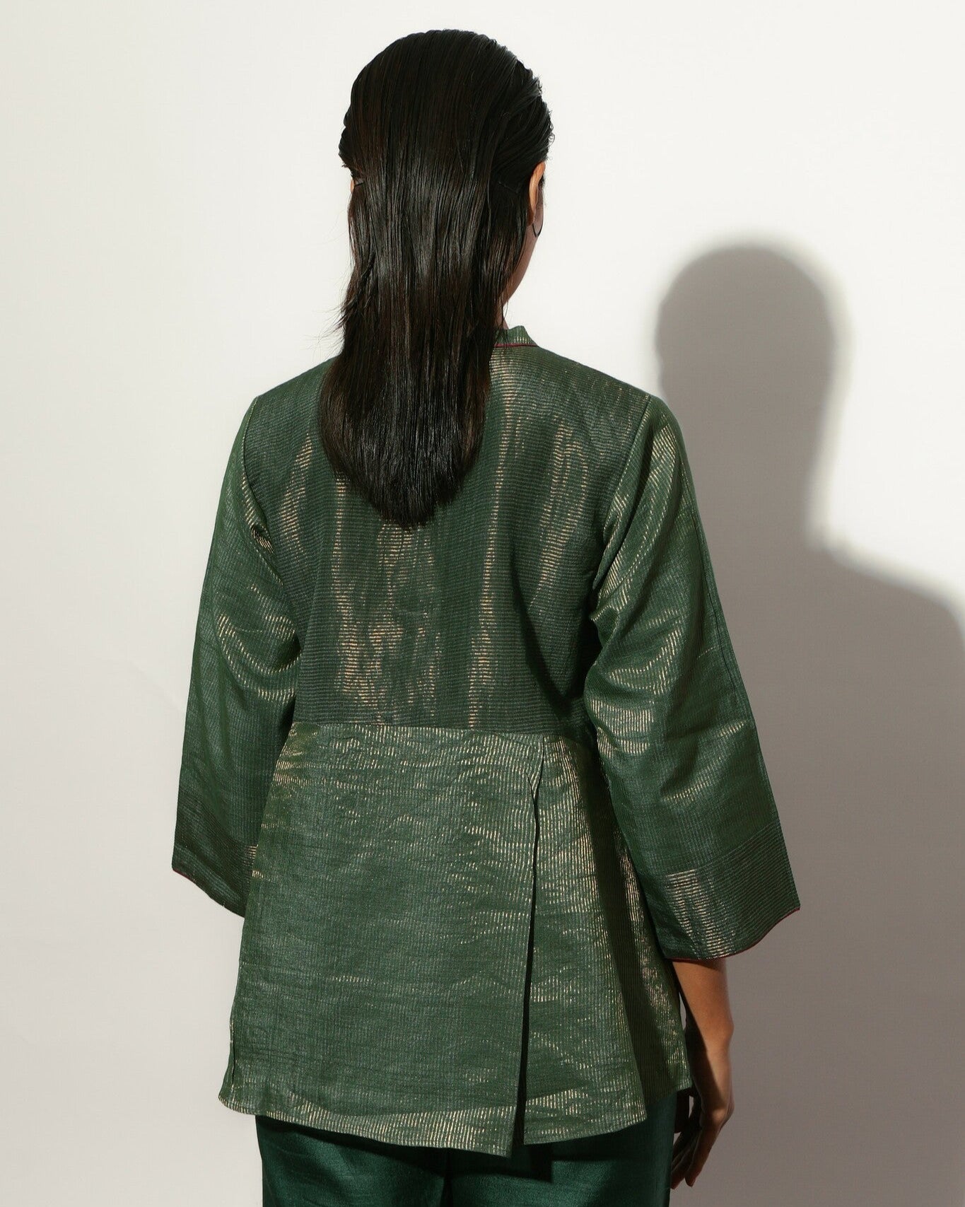 Stardust Knife Pleat Bandhgala Top