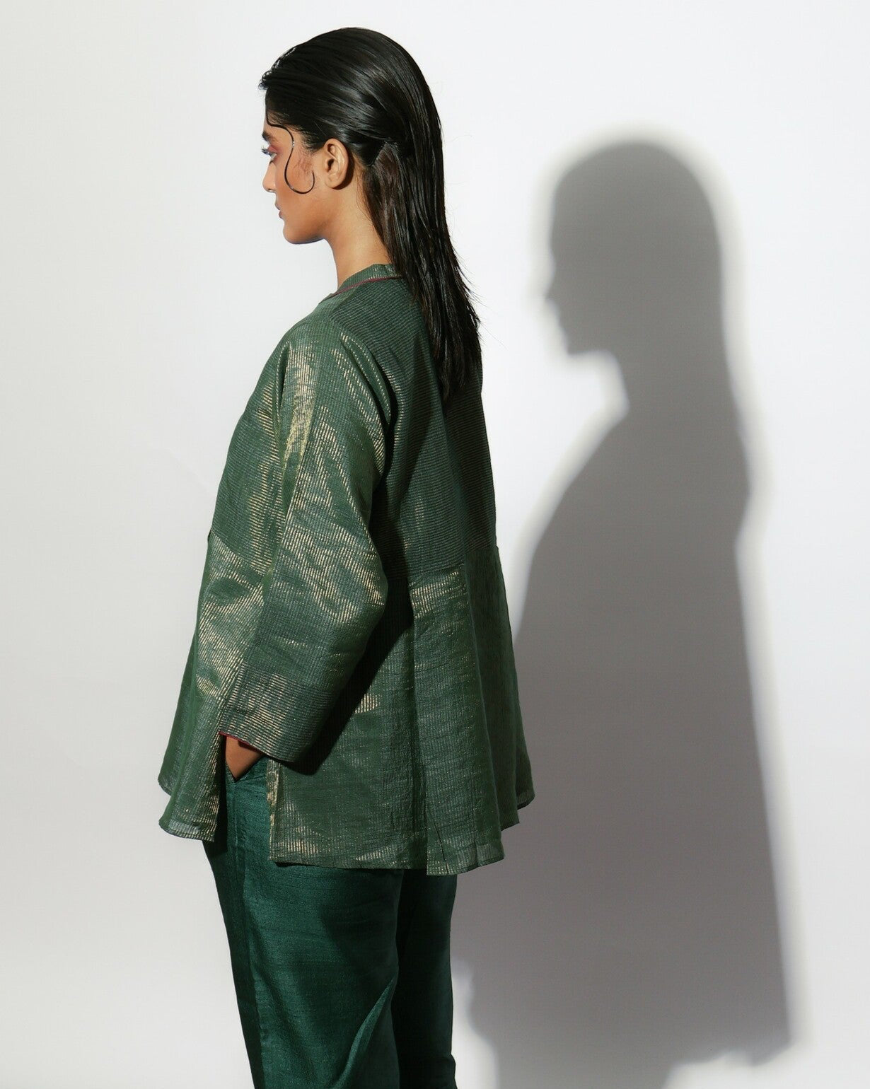 Stardust Knife Pleat Bandhgala Top