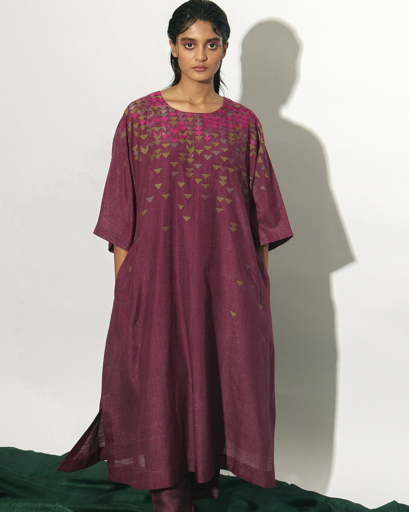 Stardust Round Neck A Line Dress
