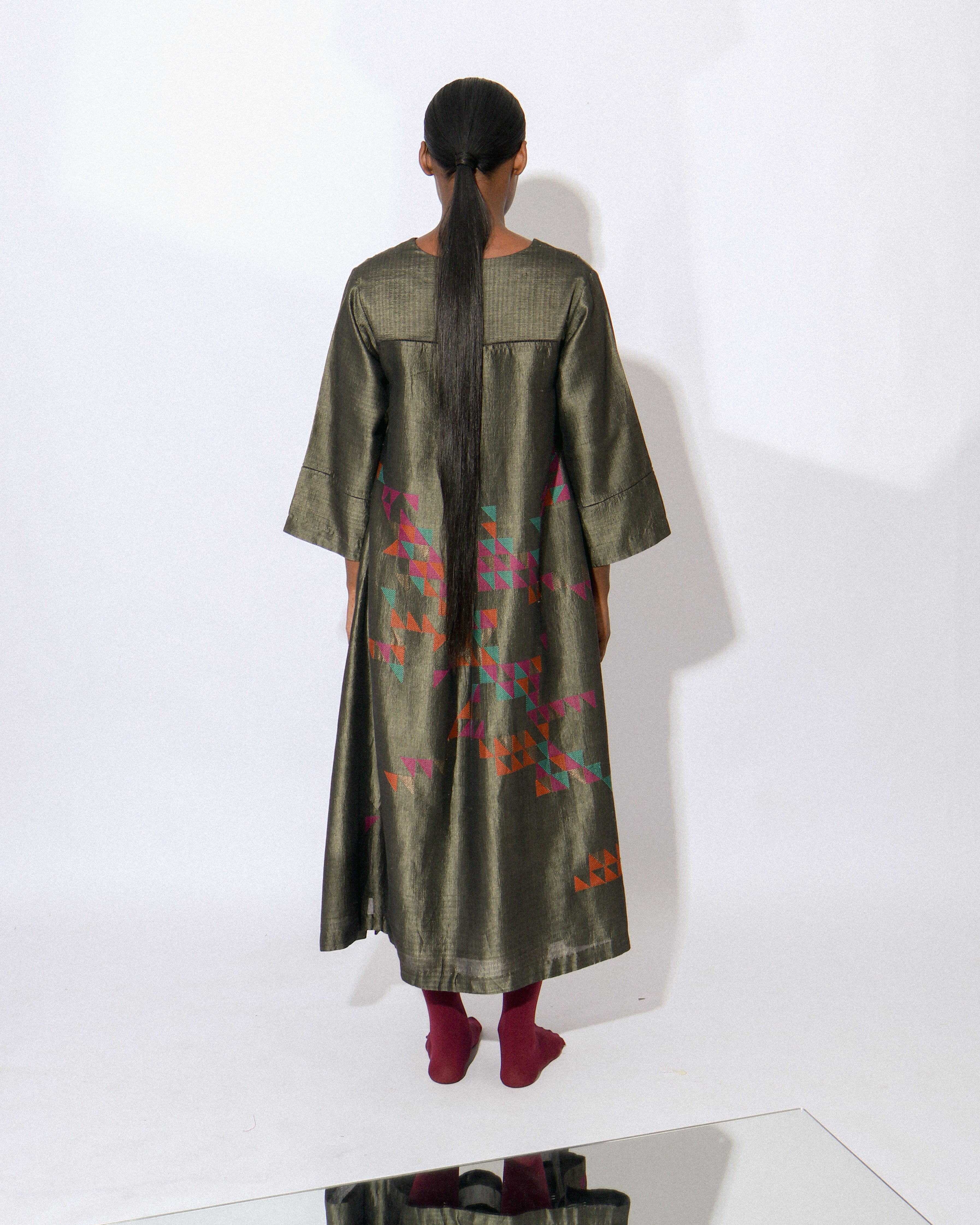 Strardust Greige Choga Neck Dress